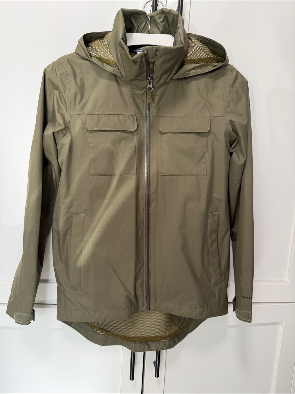Boy's Olive Hooded Shell Jacket (L 14-16)- Brand:Columbia